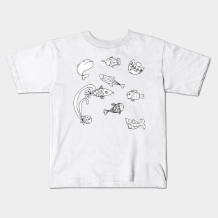 Fish in the background Kids T-Shirt